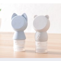 Wholesale TSA Approved Leak Proof Bear Cat Shape Squeezable 60ml Refillable Silicone Travel Bottle