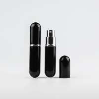 Black 5Ml Double Round Head Shape Perfume Bottle