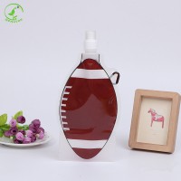 Promotion gift free sample 630ml England rugby ball foldable mineral water bottle with custom logo