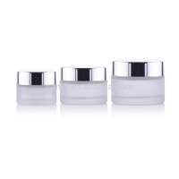 15g 30g 50g clear frosted glass cosmetic cream jar